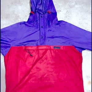 Vintage Patagonia Color-block Rain Pullover Hooded  Windbreaker Jacket Small